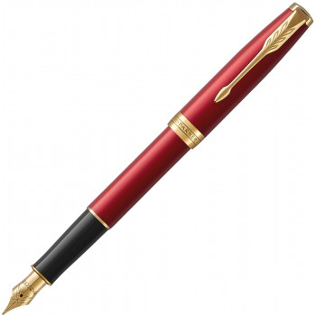 Ручка перьевая Parker Sonnet Core F539, Lacquer Red GT (Перо F)