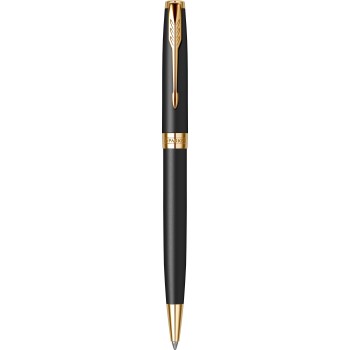 Подарочный набор: Шариковая ручка Parker Sonnet Core K528, Matte Black GT +  Ежедневник Premium, Black GS